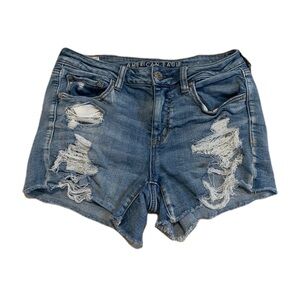 American Eagle Ne(x)t Level Stretch Distressed Denim Shorts - Size 10